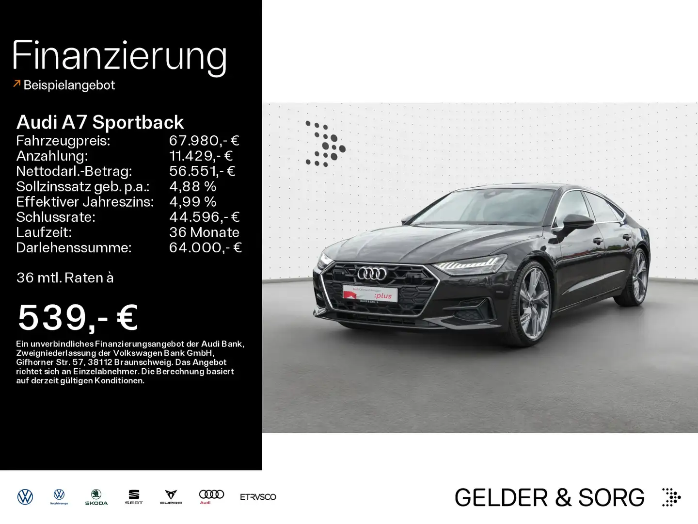 Audi A7 50 TDI qu. AHK*B&O*HuD*Pano*Air Brun - 1