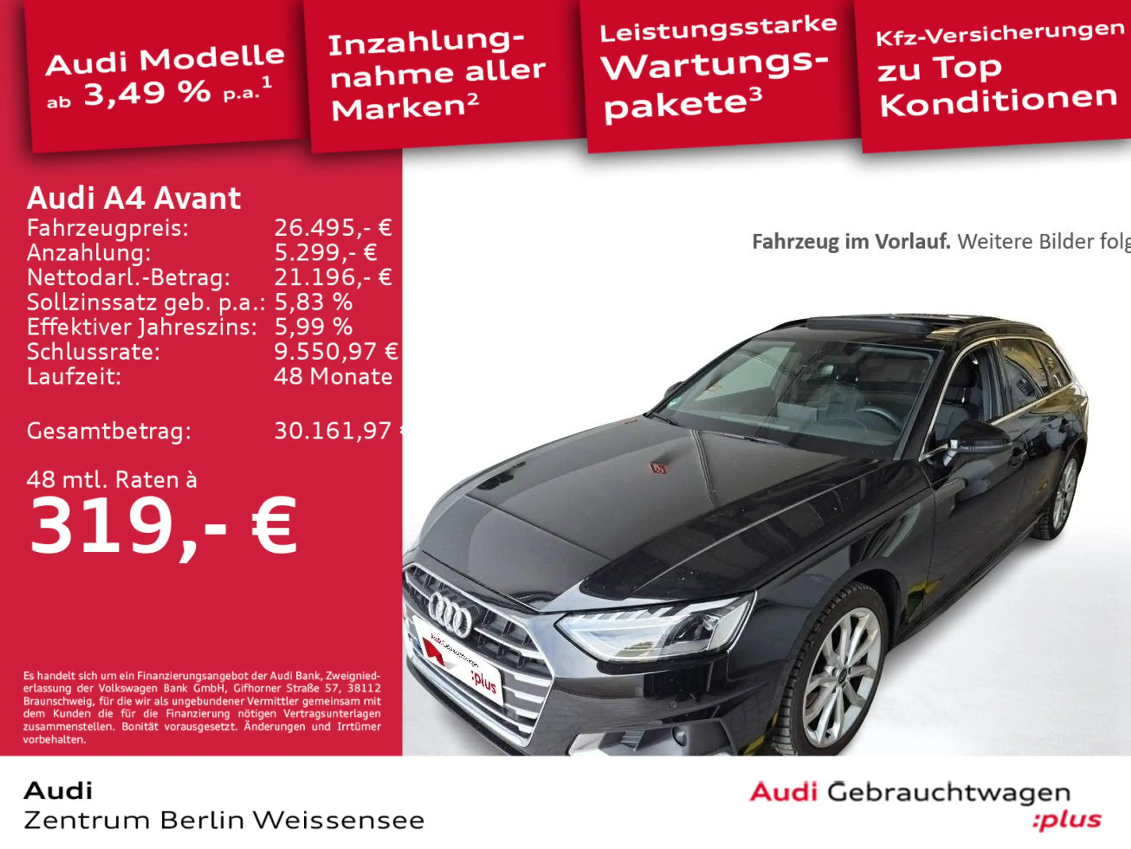 Audi A4 40 TFSI S-TRO*360*LENKRADH*RFK*PANO*VKE — photo 2