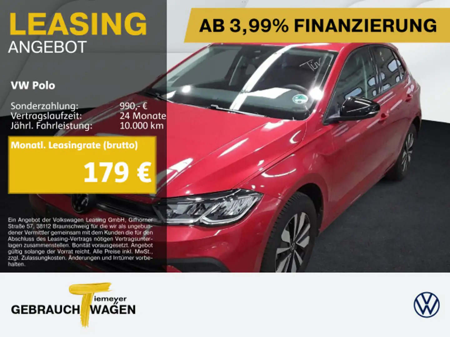 Volkswagen Polo 2.0 TSI DSG GOAL AHK LED KAMERA VIRTUAL Rouge - 1