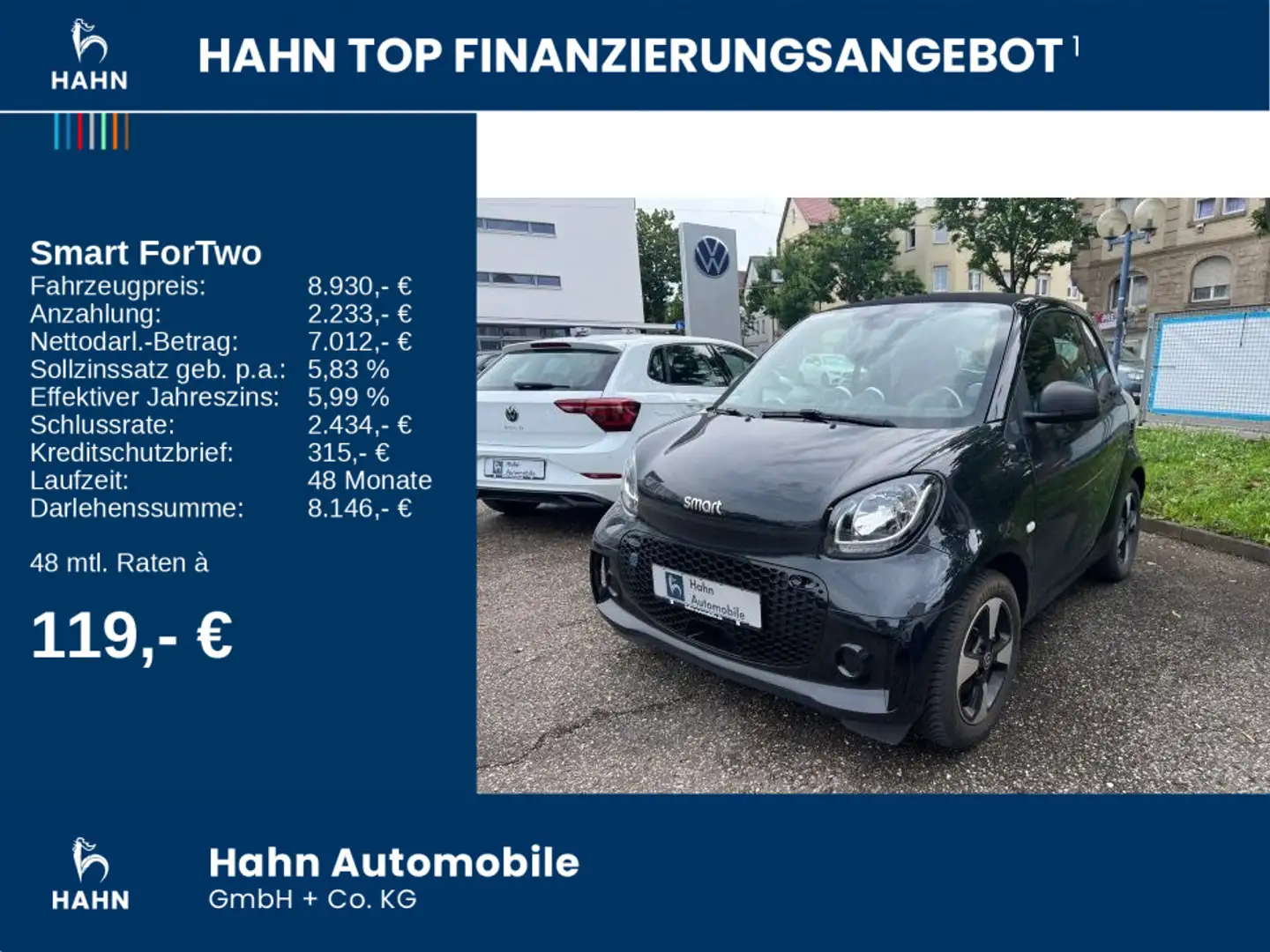 smart forTwo Fortwo EQ coupé Sitzh Climatr Einpark BT CarPlay Negro - 2
