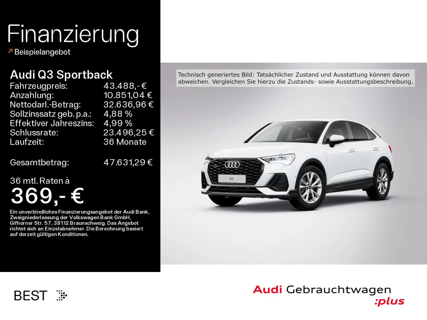 Audi Q3 S line 40 TDI qu. Matrix*Assist*Sou Weiß - 1