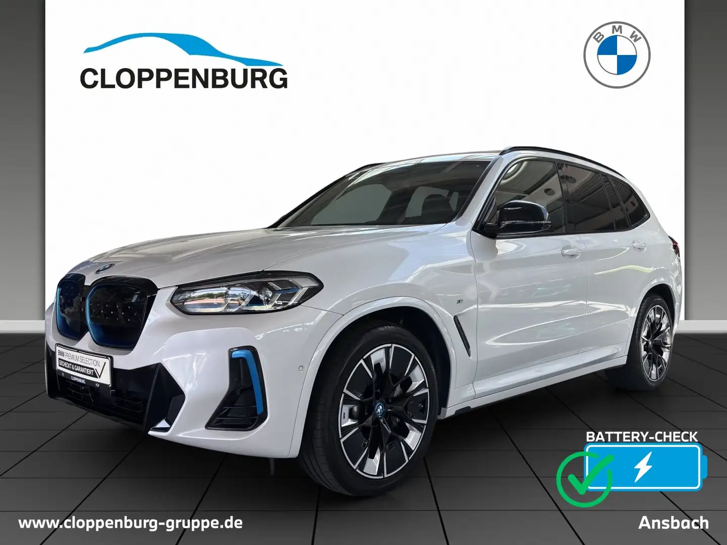 BMW iX3 Head-Up+AHK+Navi+Laser+ACC+SHZ+KeyGO+HiFi Blanc - 1