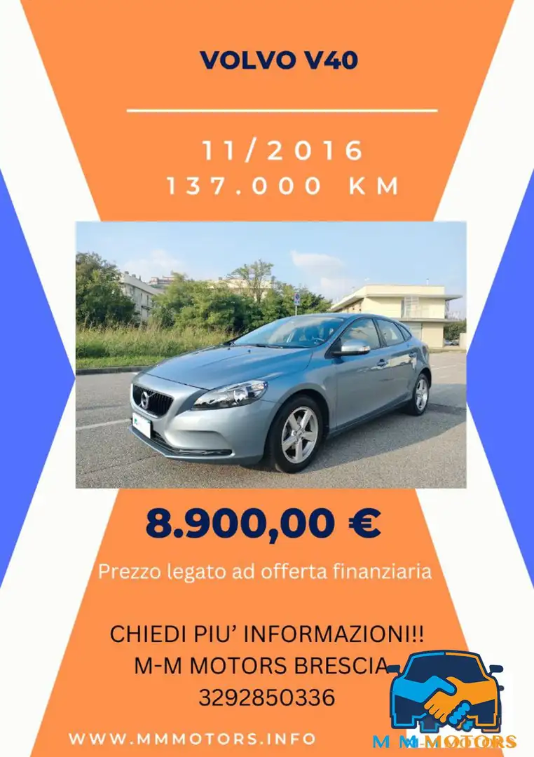 Volvo V40 D2 Business ProM-Mo Argent - 1