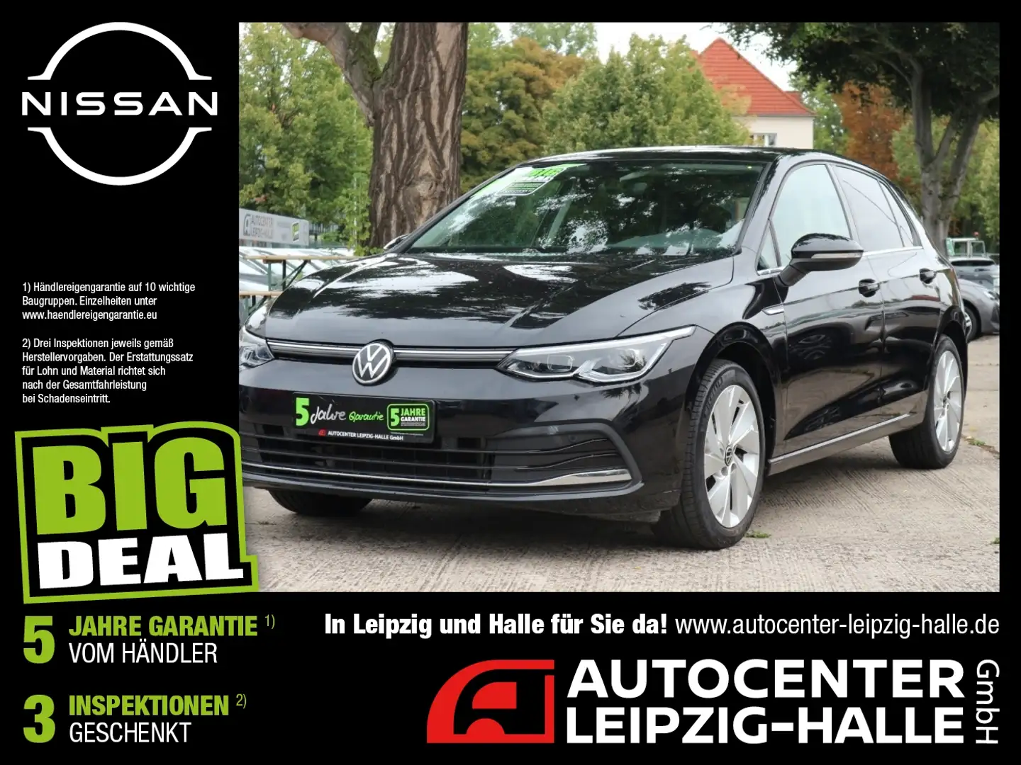 Volkswagen Golf VIII 1.5 eTSI Style ACC Spurhalter Navi Noir - 1