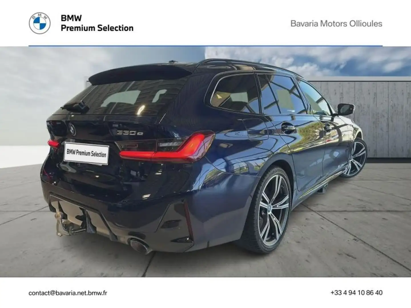 BMW 330 330eA xDrive 292ch M Sport Bleu - 2