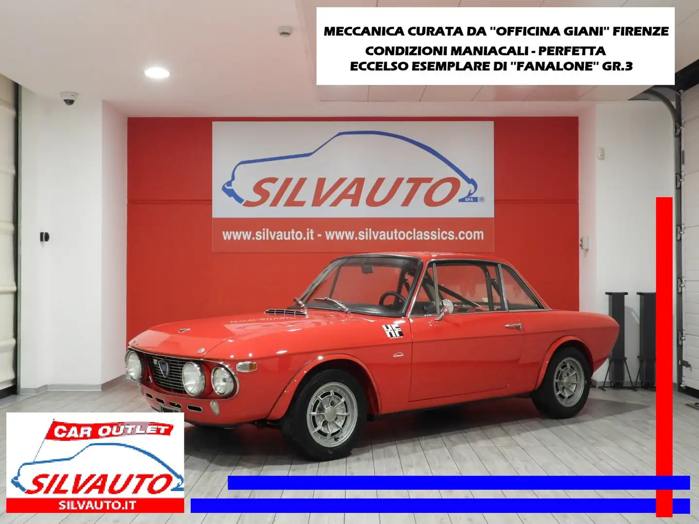 Lancia Fulvia RALLYE 1.6 HF T. 818.540 ”FANALONE” GR.3(1970) Piros - 1