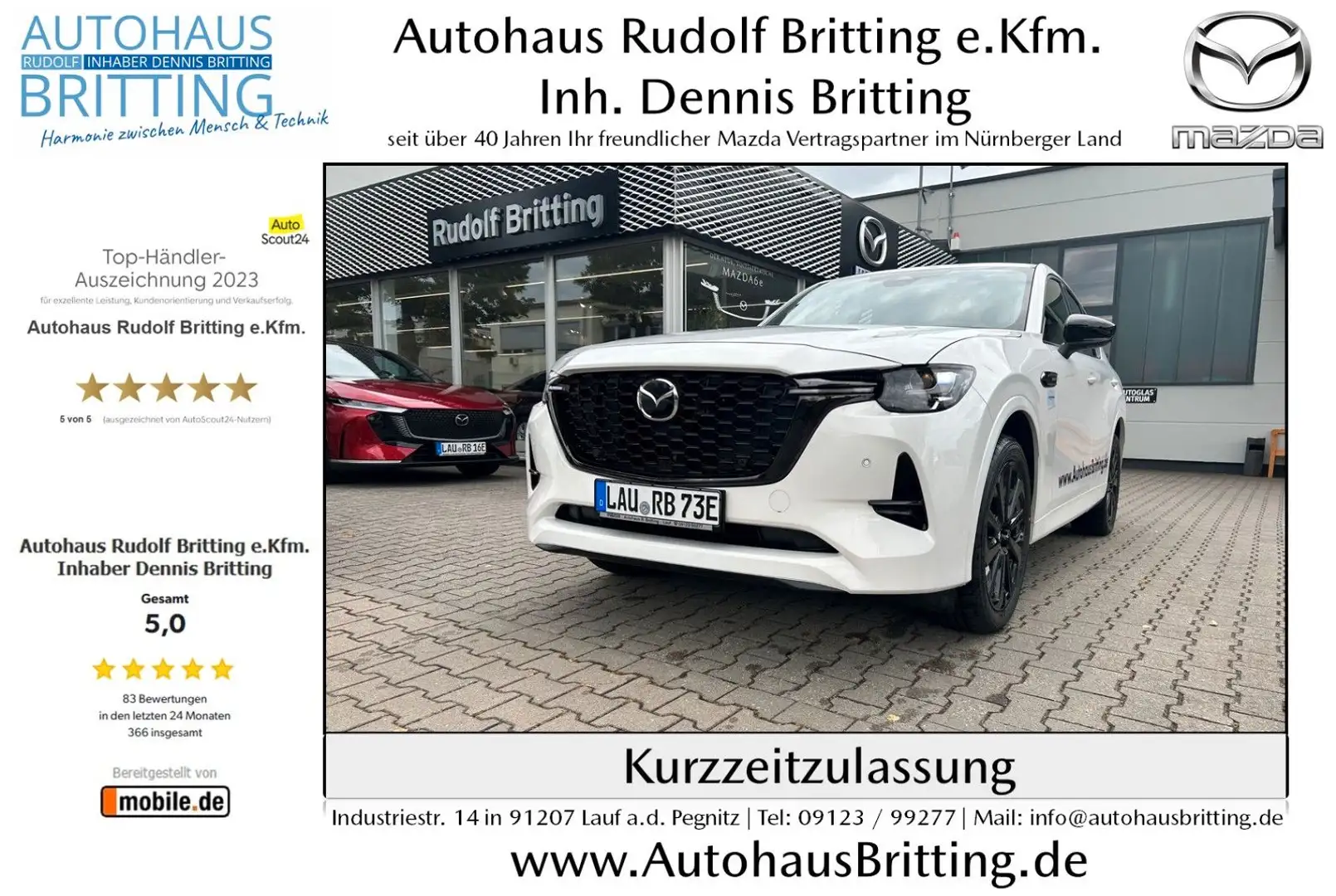 Mazda CX-60 Hybrid 327PS 8AT AWD Homura Weiß - 1