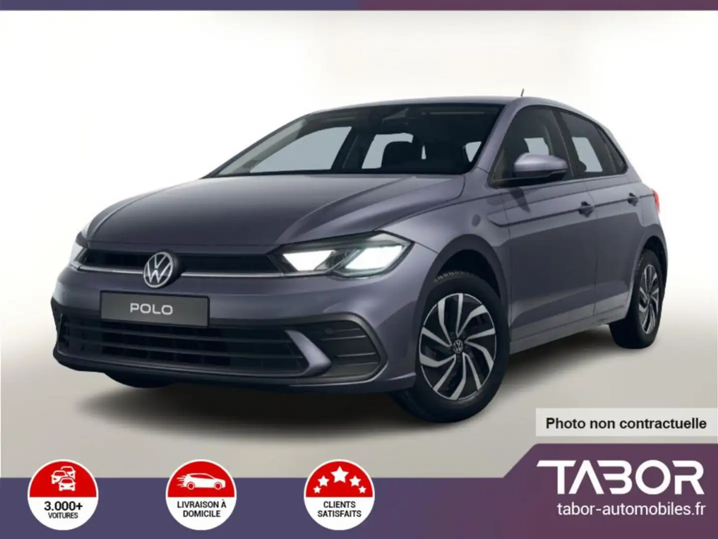 Volkswagen Polo 1.0 TSI 80 LED 15p Reg AppC PDC Gris - 1