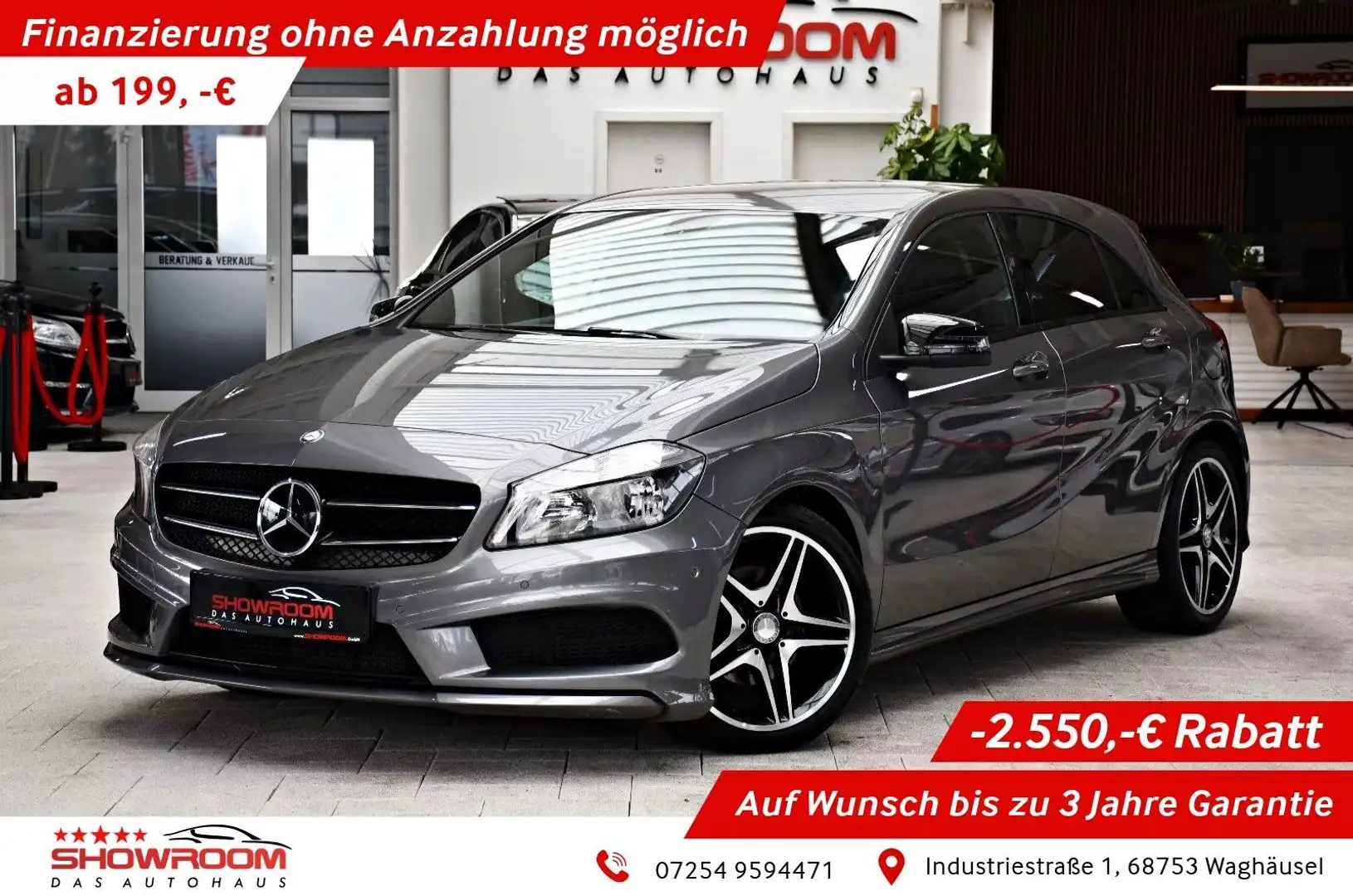 Mercedes-Benz A 200 A200d Automatik AMG-Line Nightpaket Navi HarmanK Grau - 1