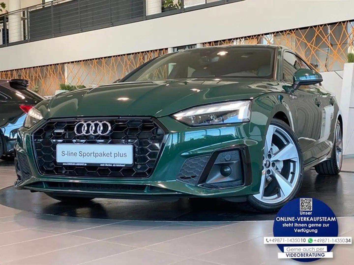 Audi A5 40 TDI quatt S-line+ Black Individual Matrix Grün - 1