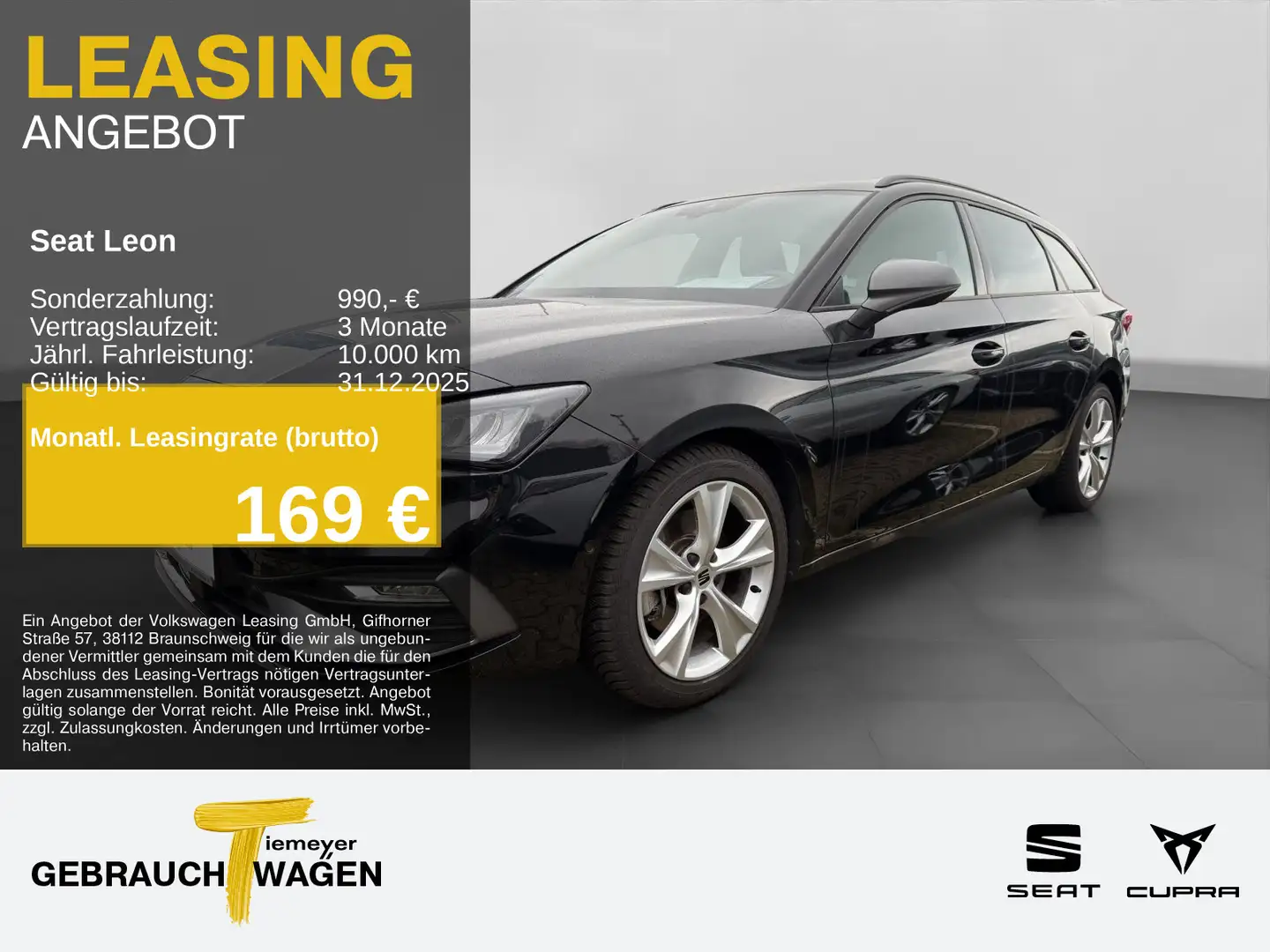 SEAT Leon Sportstourer 2.0 TDI DSG FR AHK SIDE-ASSIST Negro - 1