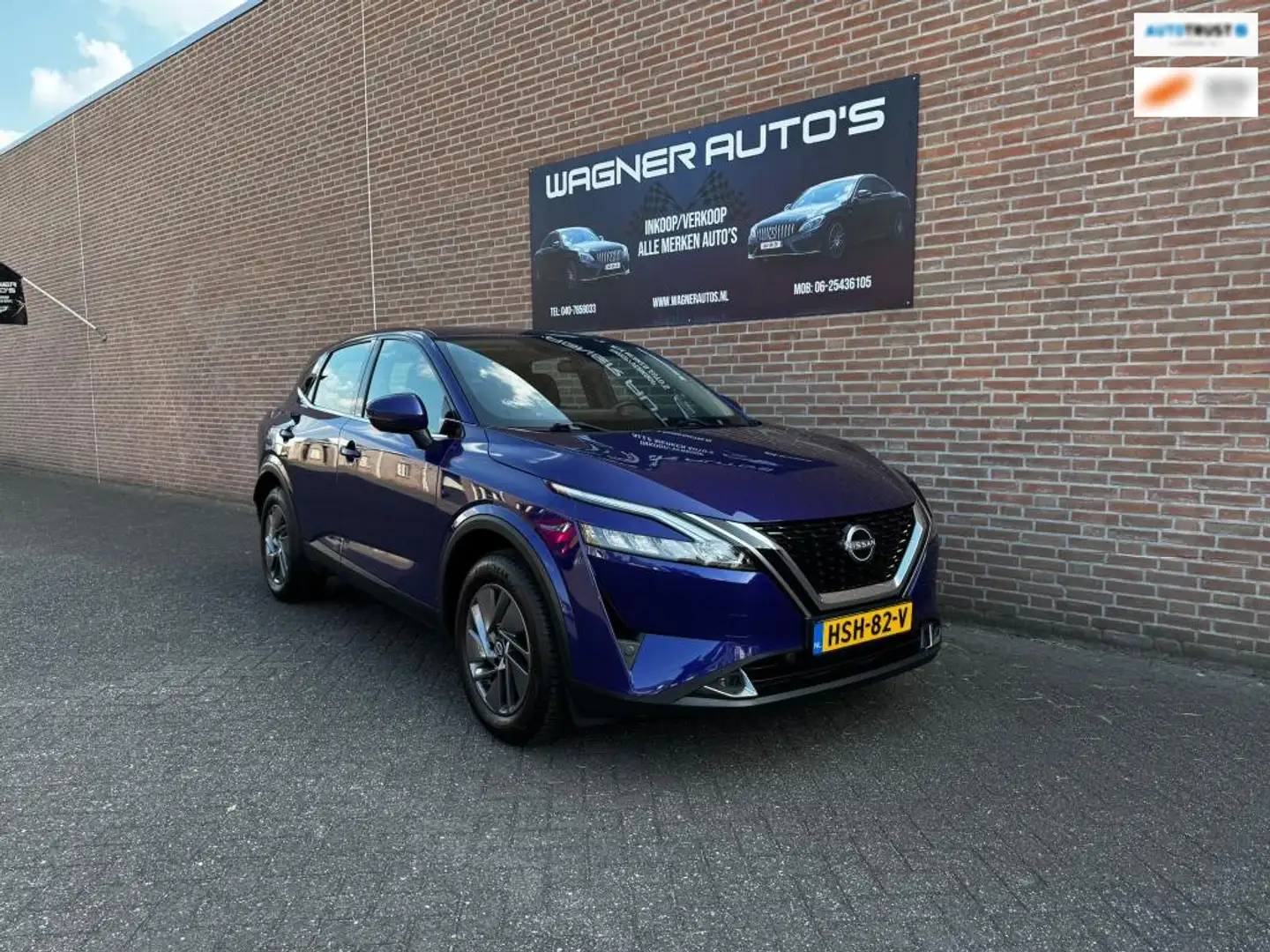 Nissan Qashqai 1.3 MHEV Acenta Navi 360 Camera KeylesGo+Entry Win Blauw - 1