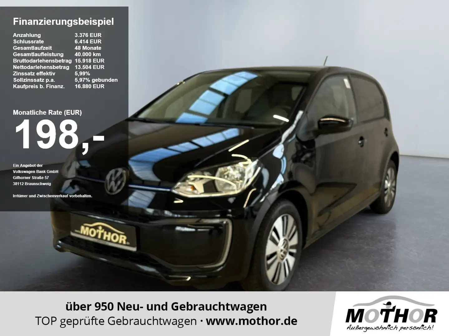 Volkswagen e-up! Style Plus 32kWh Climatronic Sitzheizung LM Schwarz - 1