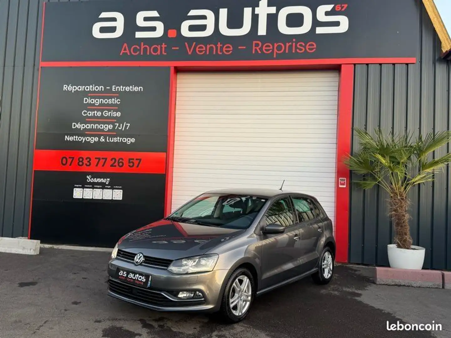Volkswagen Polo 1.2 TSI 90 cv Boîte auto Allstar Bluemotion- GPS s Grijs - 1