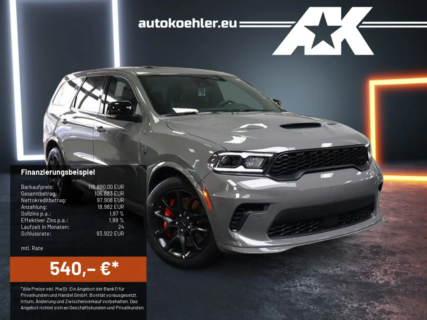 Dodge Durango 6,2l SRT HELLCAT Last Call der letzte !! Grau - 1