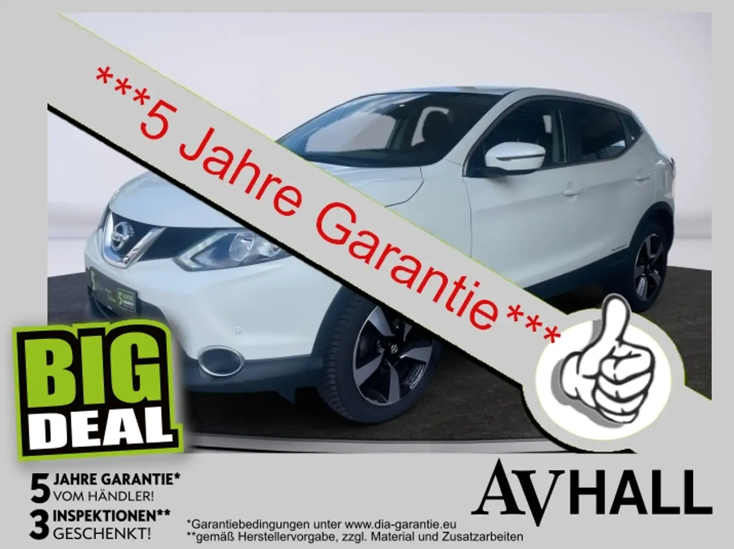 Nissan Qashqai Acenta 1.2 *KLIMA*RFK*NAVI*PDC*SHZ* Weiß - 1