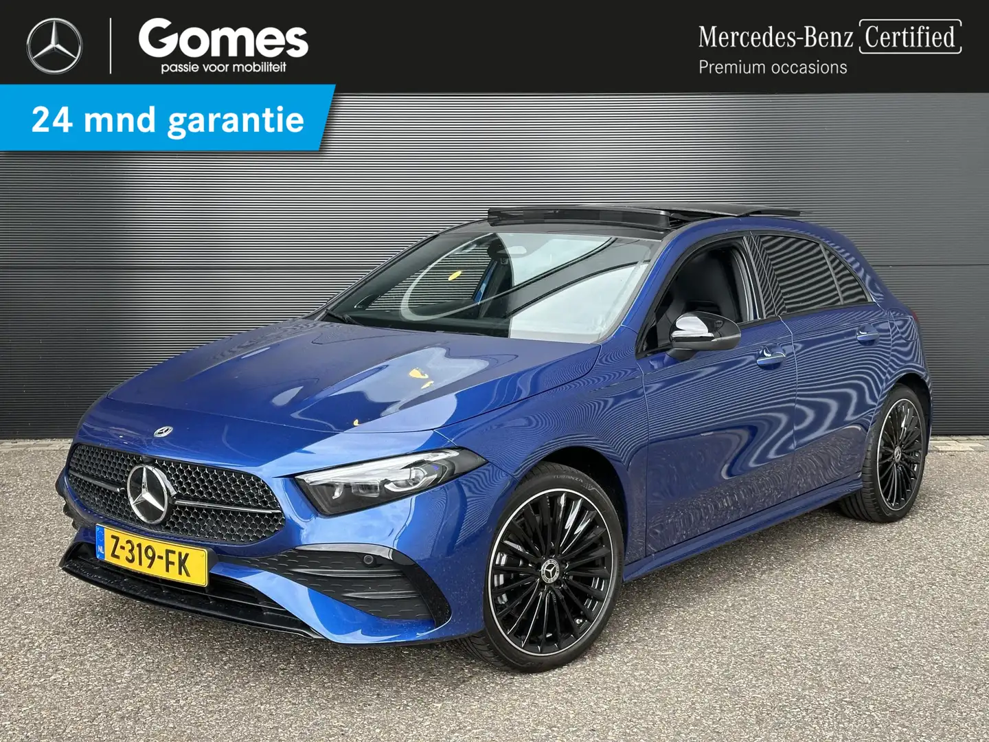 Mercedes-Benz A 250 e AMG | Panoramadak | Nightpakket |  Burmester | Blauw - 1