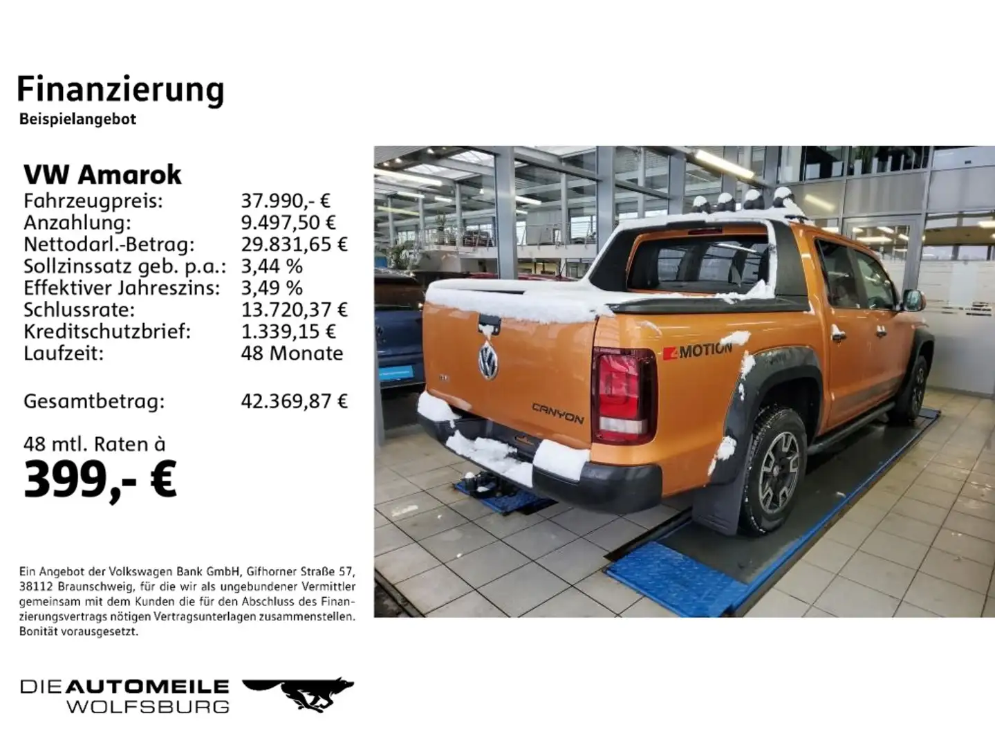 Volkswagen Amarok DC 3.0 TDI 4Motion Canyon App-Connect/AHK Orange - 2