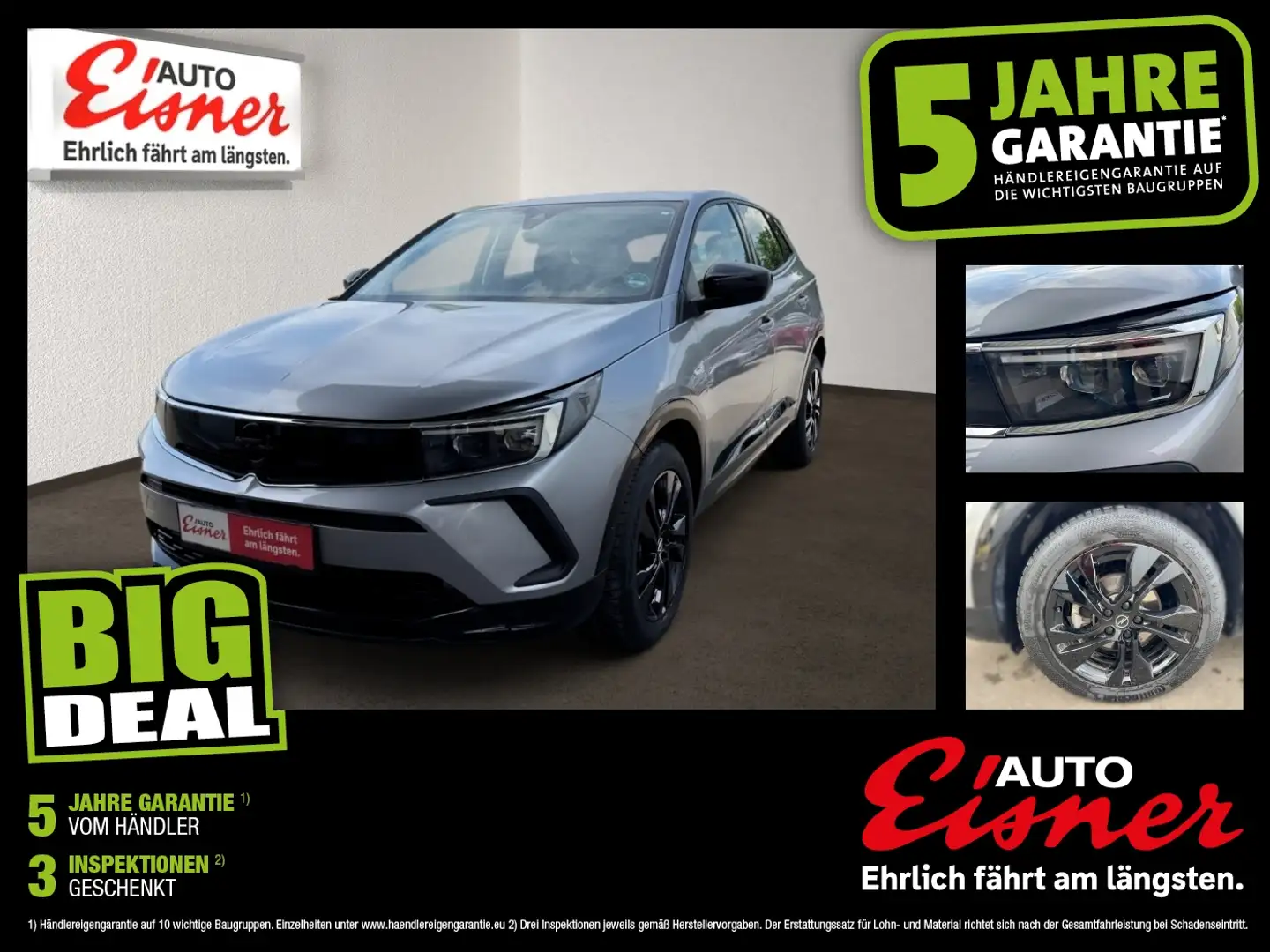 Opel Grandland GS 1.5 Top Zustand! Grau - 1