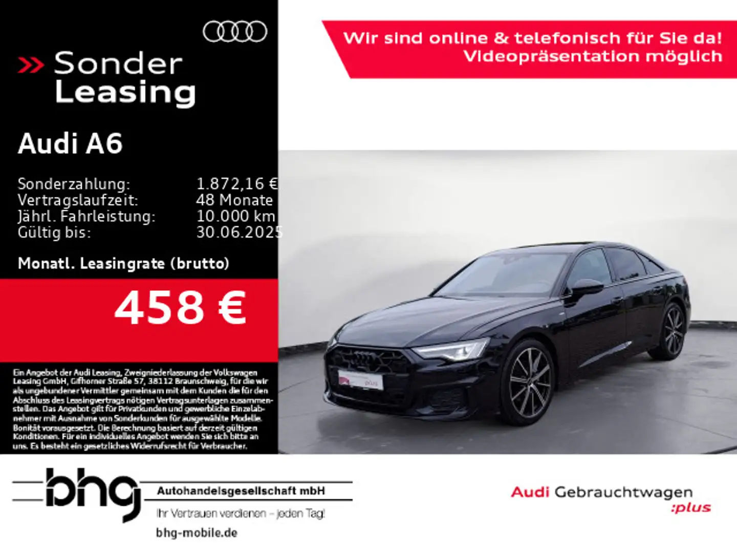 Audi A6 40 TDI S tronic S line Schwarz - 1