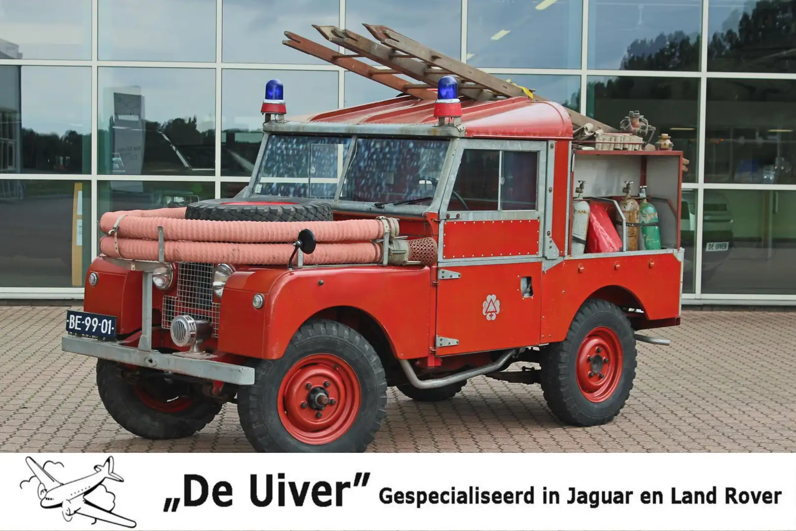 Land Rover Series 1 86 inch Fire Engine PATINA Ongerestaureerd origi Roşu - 1