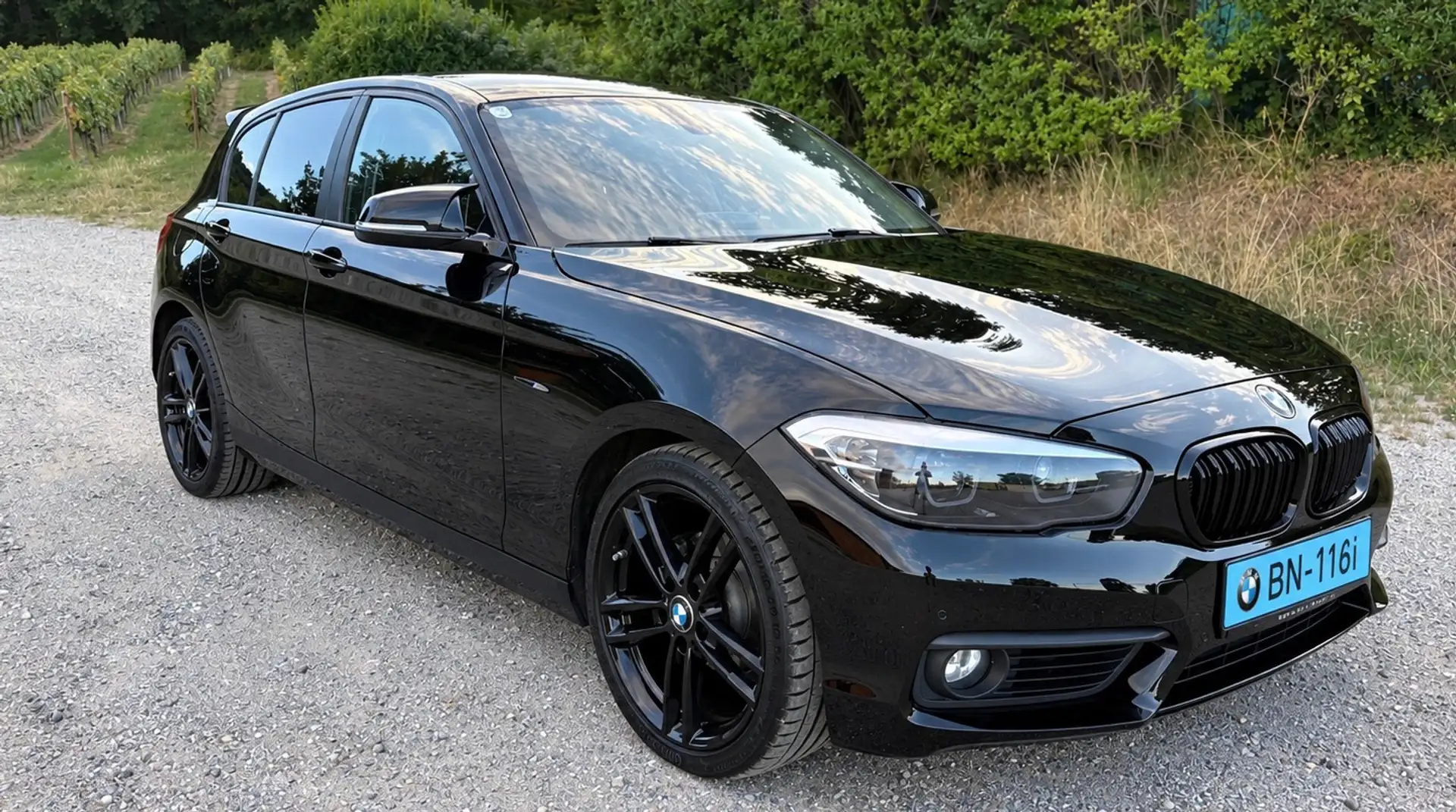BMW 116 116i TOP Service gepflegt, Garagenauto, nur 68T Km, 18" M-Sport Felgen, frisches BMW-Service mit Rechnung Schwarz - 1