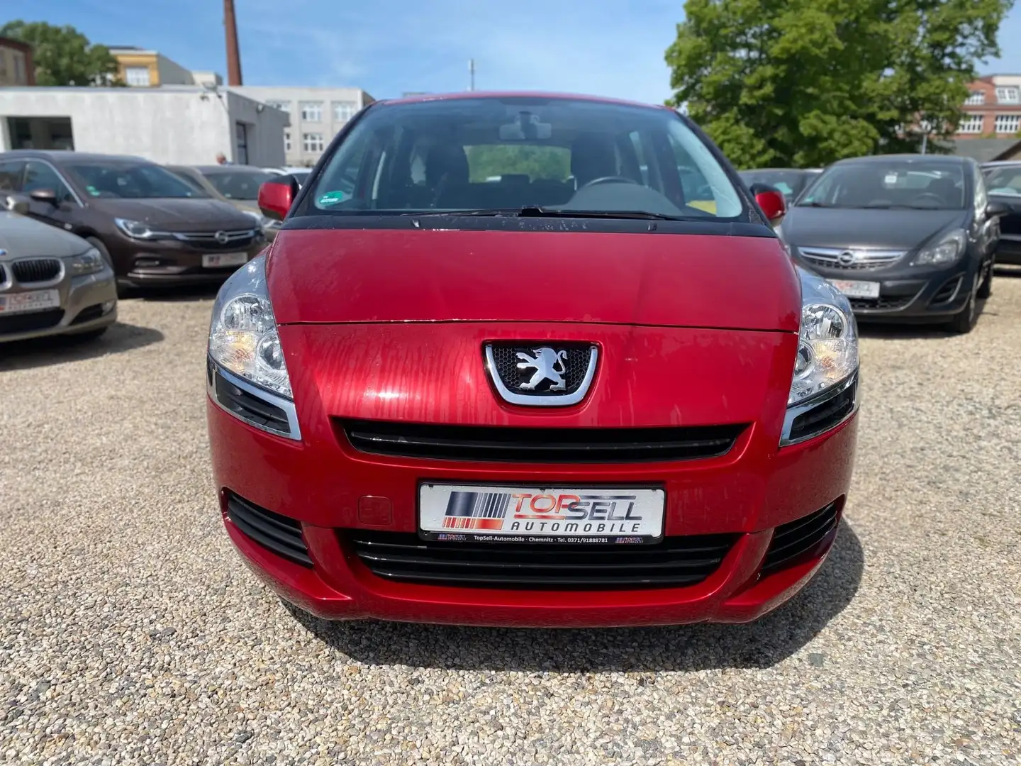 Peugeot 5008 1.6 Tendance HDi FAP 110 Klima 1.Hand PDC Piros - 2