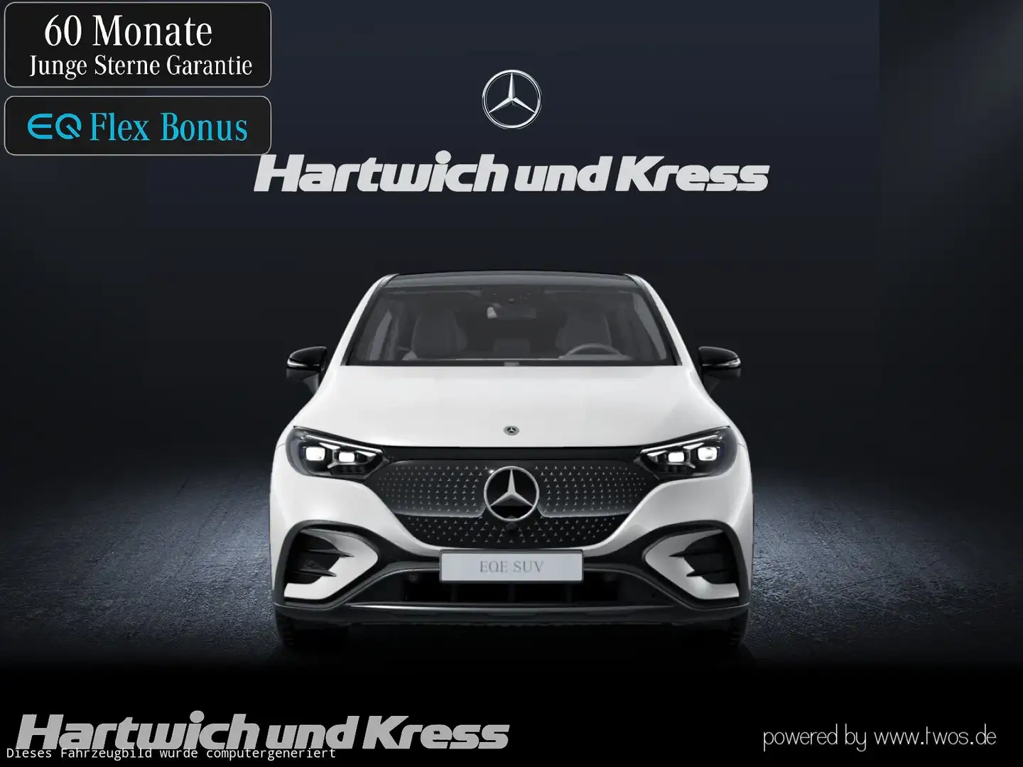 Mercedes-Benz EQE SUV EQE 300 SUV Edition AMG Line+HA-Lenkung+HUD+Night+Pano+ Weiß - 2
