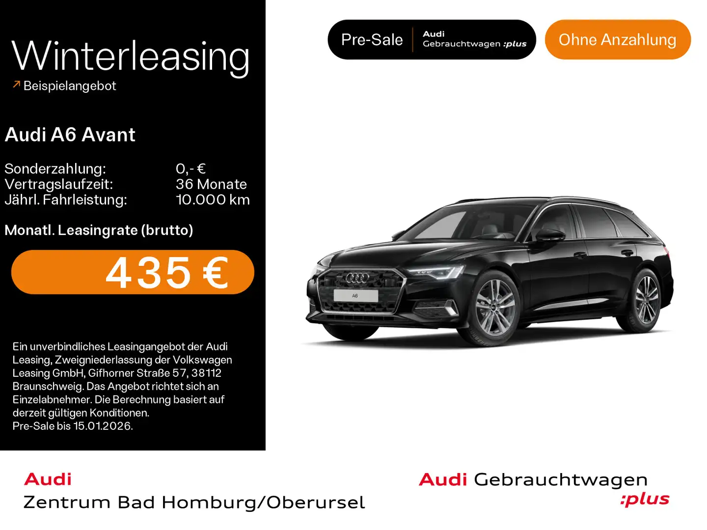 Audi A6 Sport advanced 50 TDI quattro*Navi*Matr Schwarz - 1