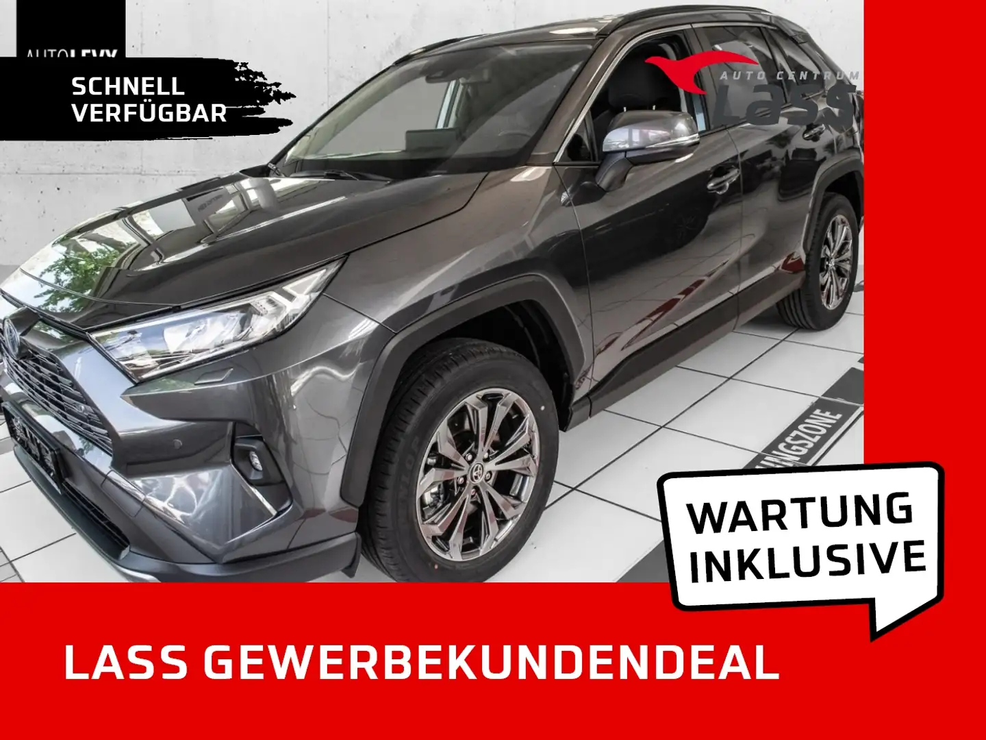 Toyota RAV 4 RAV4 2.5 Hybrid Teamplayer +inkl Wartung+SHZ+18 Grau - 1