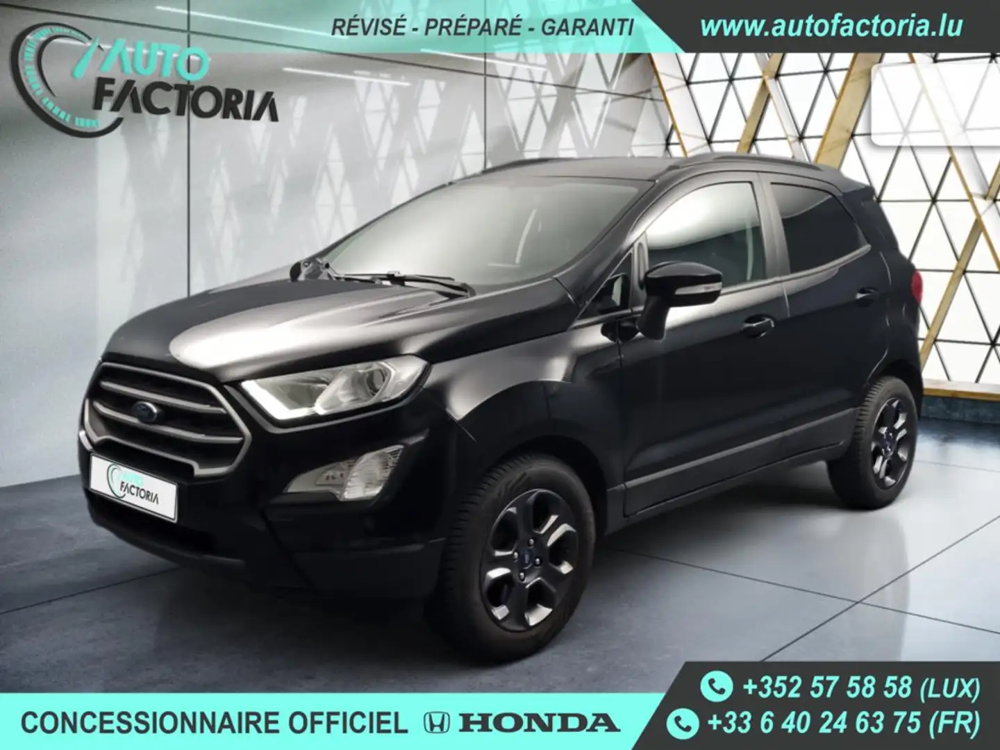 Ford EcoSport 1.0 ECOBOOST 125cv+GPS+RADAR+S.CHAUFF+OPTS Noir - 1
