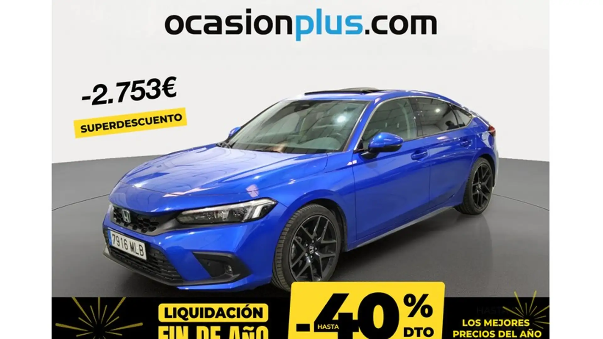 Honda Civic 2.0 i-MMD Advance Bleu - 1