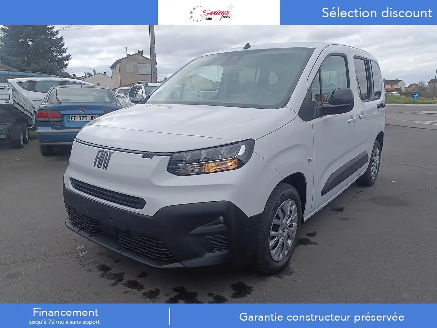 Fiat Doblo BlueHDi 130 BVM6 CAMERA AR+RADAR AV+AR GRIP CONTRO Blanc - 1