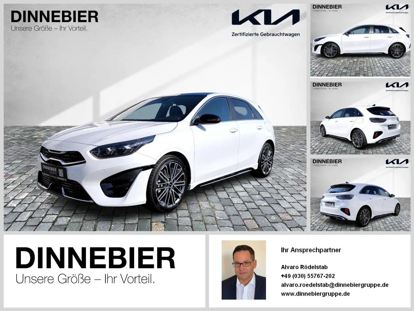 Kia Ceed / cee'd CEED GT-Line 1.5T Glasdach+LED+Kamera+Navi Weiß - 1