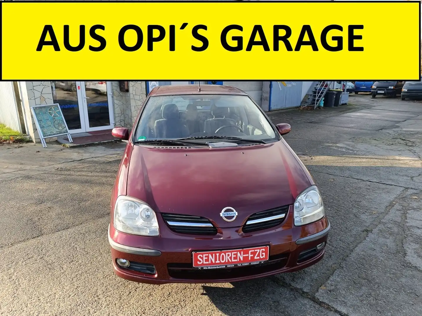 Nissan Almera Tino AUS OPI`S GARAGE NUR 92 TKM SERVICE NEU Rouge - 1