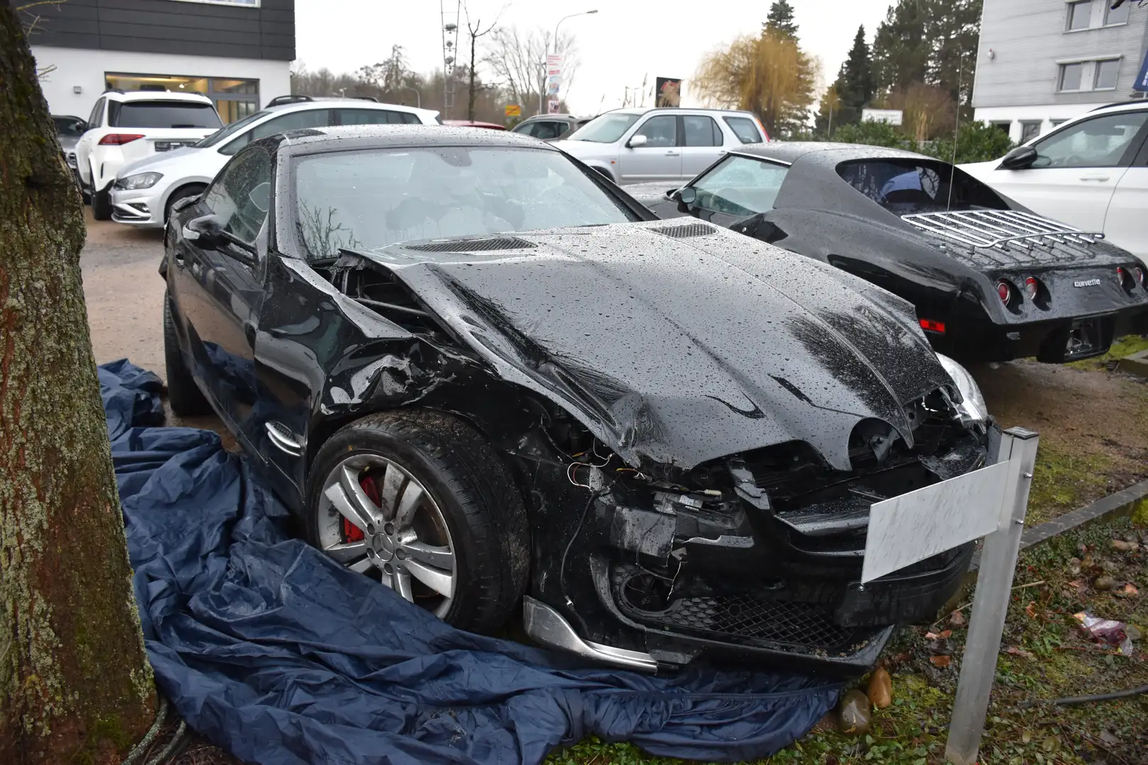 Mercedes-Benz SLK 350 SLK 350 UNFALL/TOTALSCHADEN"1.HAND"ORG. 42.496 KM" Schwarz - 1