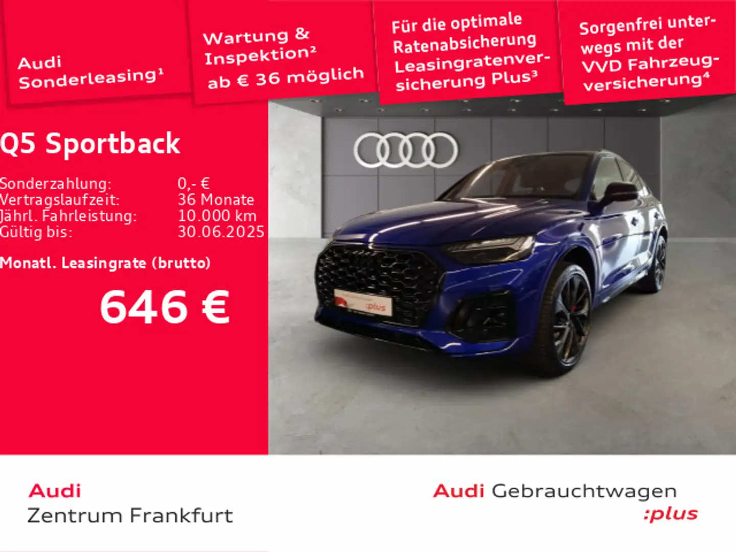 Audi Q5 55 TFSI e quattro S tronic S line M Blau - 1