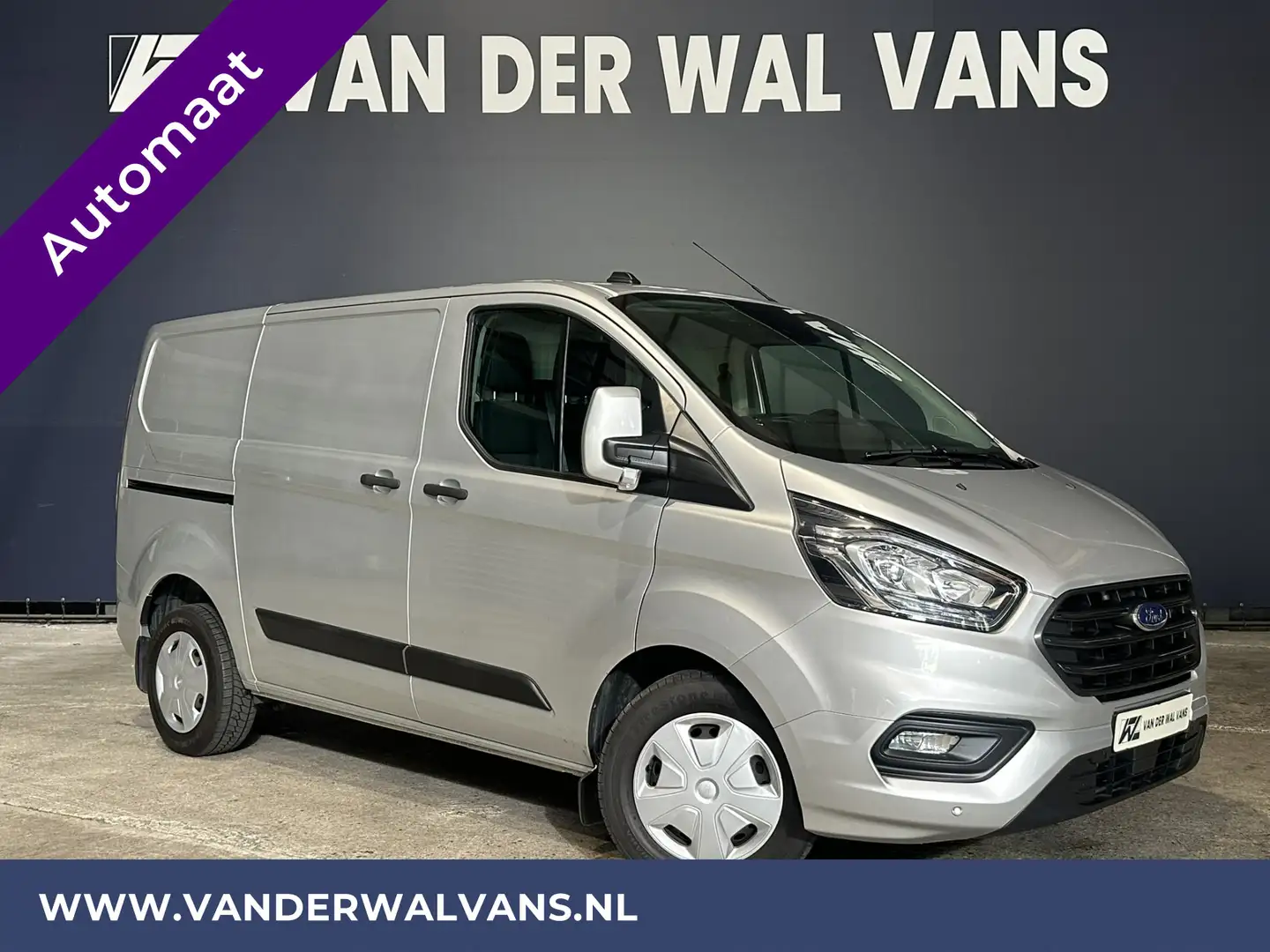 Ford Transit Custom 2.0 TDCI 131pk Automaat L1H1 Euro6 Airco | LED | C Zilver - 1