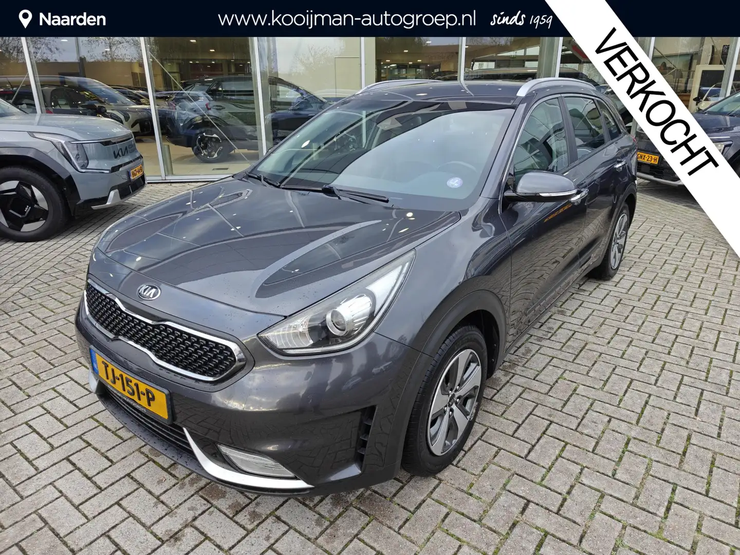 Kia Niro 1.6 GDi Hybrid DynamicLine Nav|Camera|Afneembare t Grijs - 1
