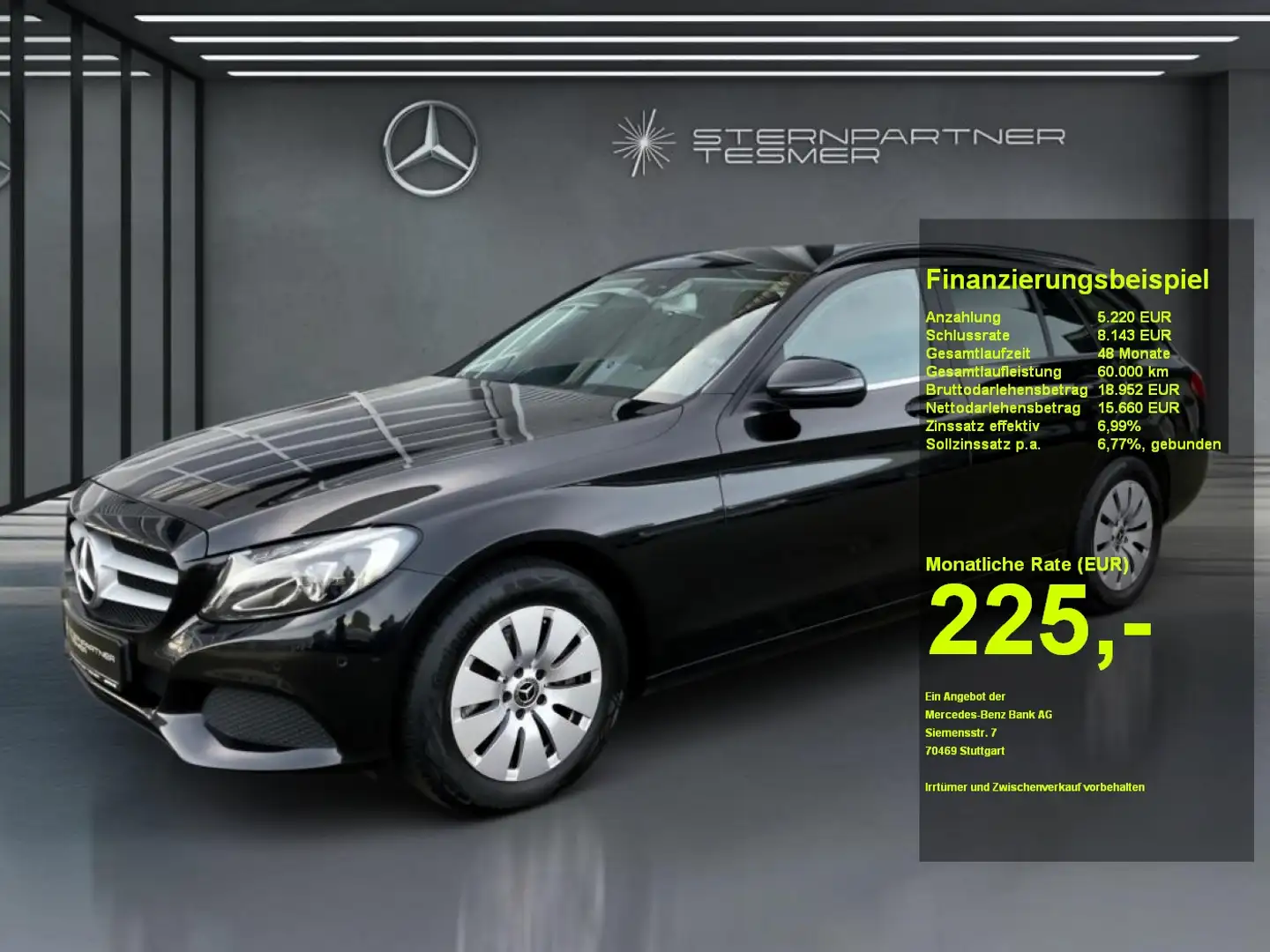 Mercedes-Benz C 220 d T AHK COMAND LED Parkassist Sitzheizung Noir - 1