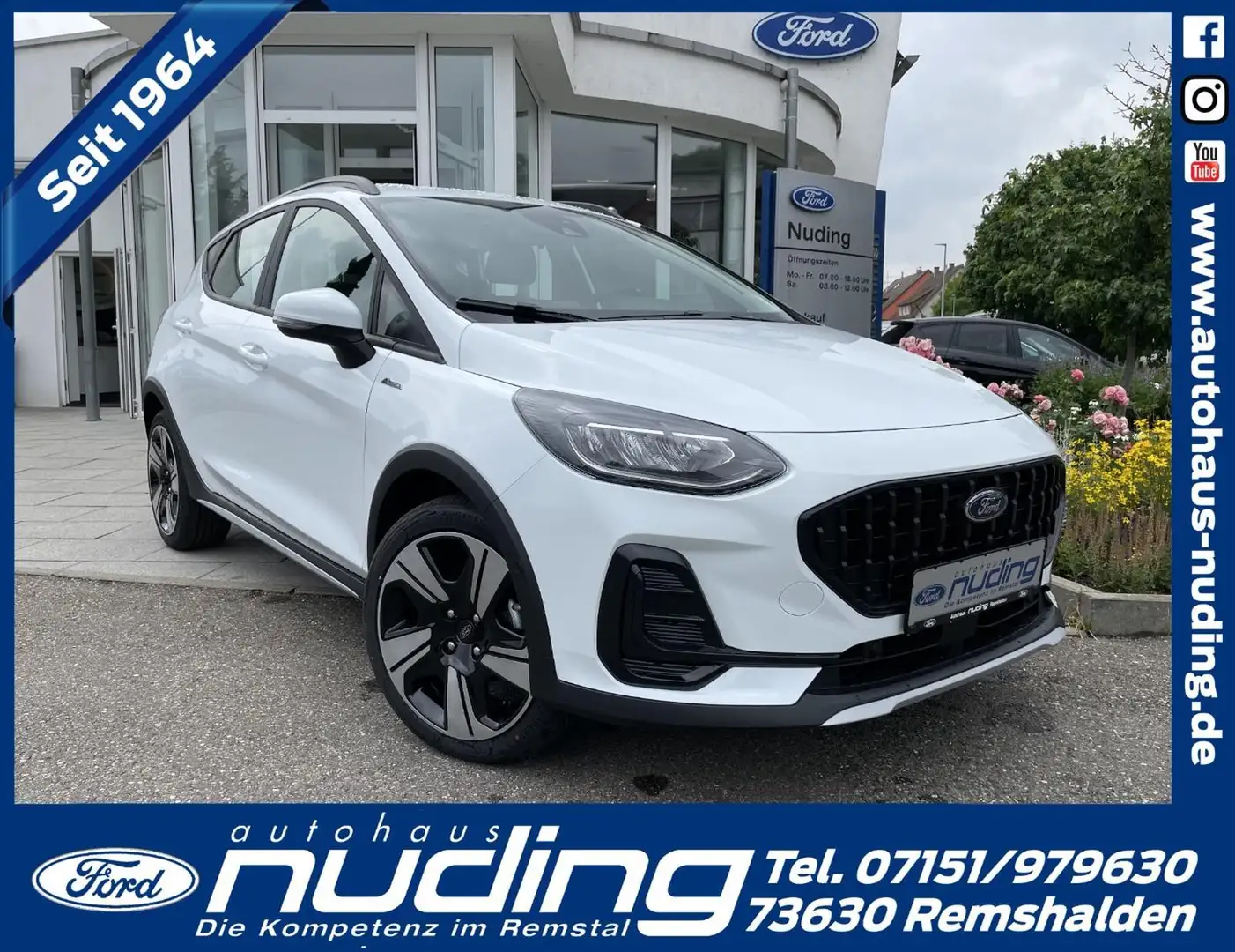 Ford Fiesta 1.0 EcoBoost Active Navi/RFK/LED/SZH Weiß - 1