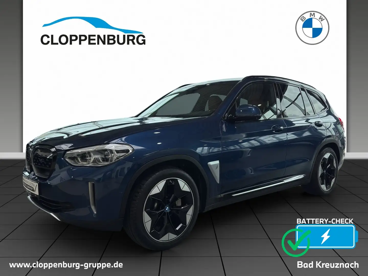 BMW iX3 Head-Up+AHK+Navi+Pano+360°+ACC+SHZ+KeyGO+BT Blau - 1