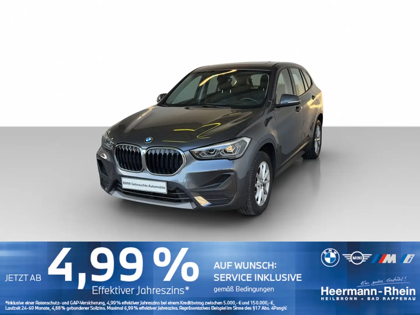 BMW X1 sDrive18dA Advantage Navi.LED.ParkAss.PGSD.SH Grijs - 2