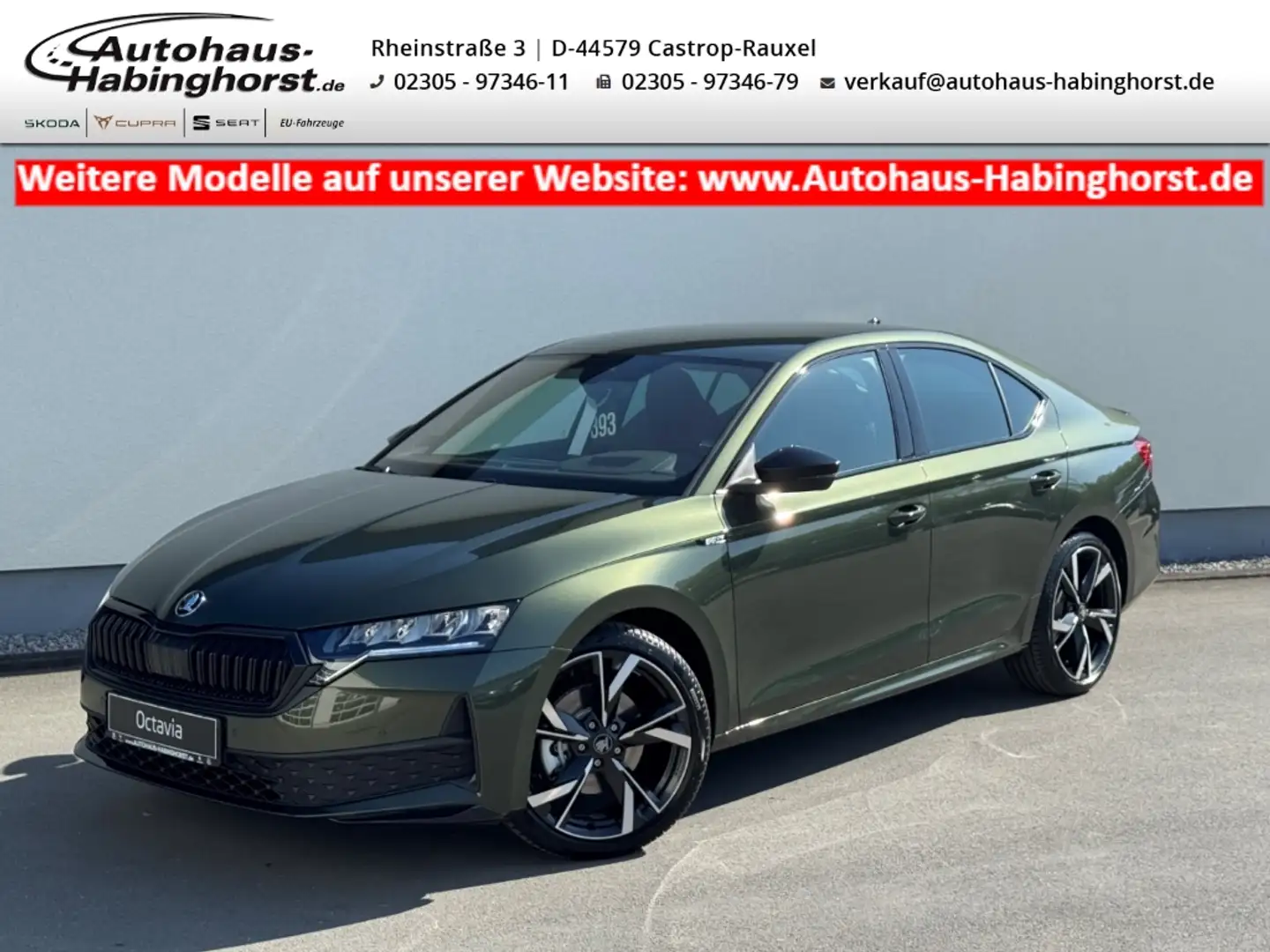 Skoda Octavia IV 1.5 TSI mHEV DSG Sportline AHK HeadUp SideAssis Grün - 1