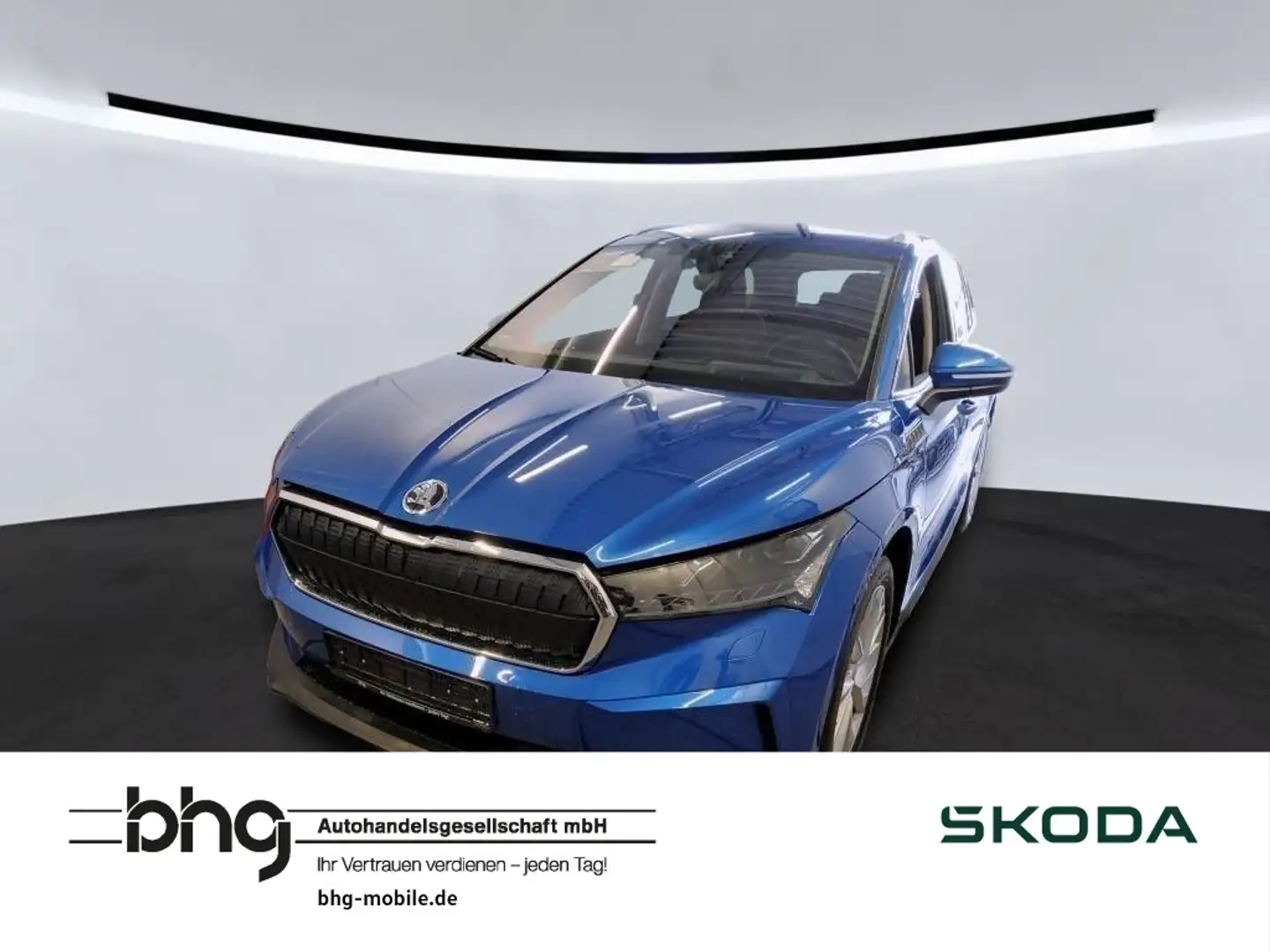 Skoda Enyaq iV 80 AHK Leder DCC Navi Matrix 125kw-Lade Blau - 1