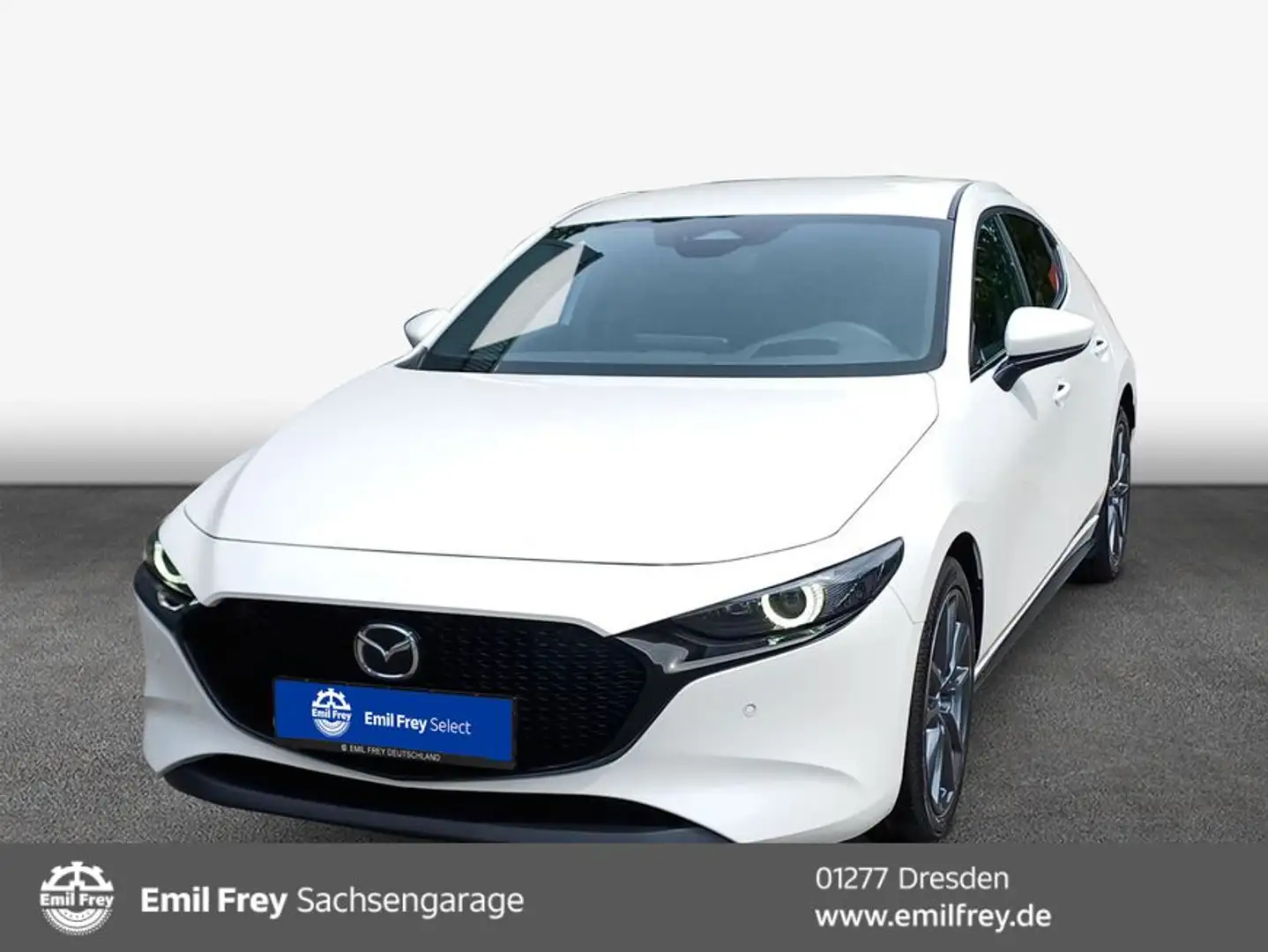 Mazda 3 140PS Automatik Exclusive Line Lagerwagen Weiß - 1