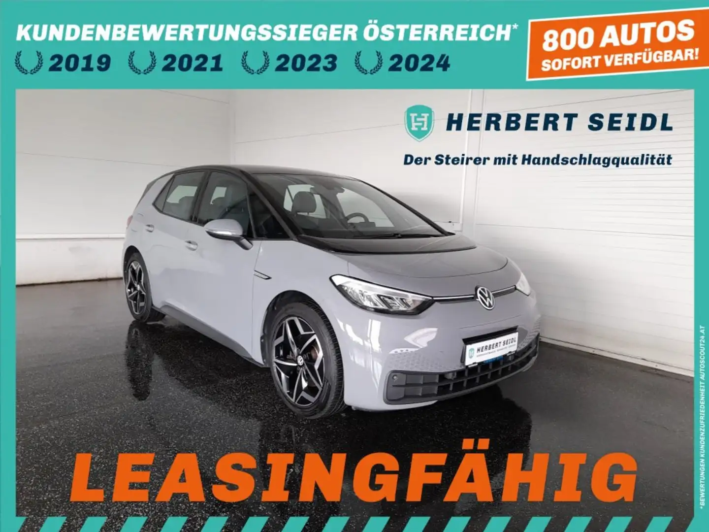 Volkswagen ID.3 3 PURE PERFORMANCE UPGRADE 45 kWh *19 ZOLL / VOLL-LED / NAVI / VIRTUELL / ACC / CCS-LADEDOSE / SITZHZG / PDC* Grau - 1