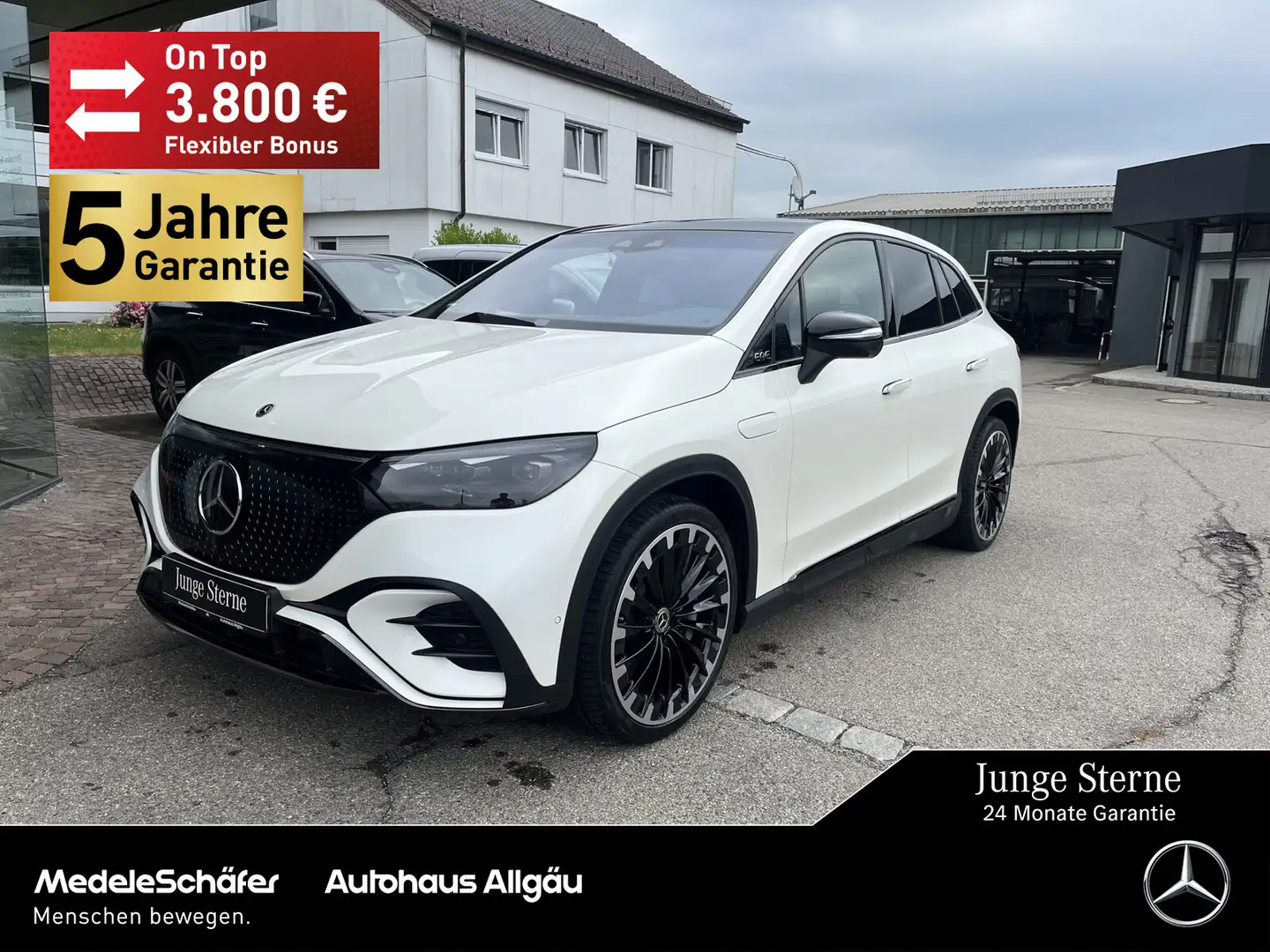 Mercedes-Benz EQE SUV EQE SUV 500 4M AMG 22" AHK Hyper 3D 360° HA-Lenk Weiß - 1