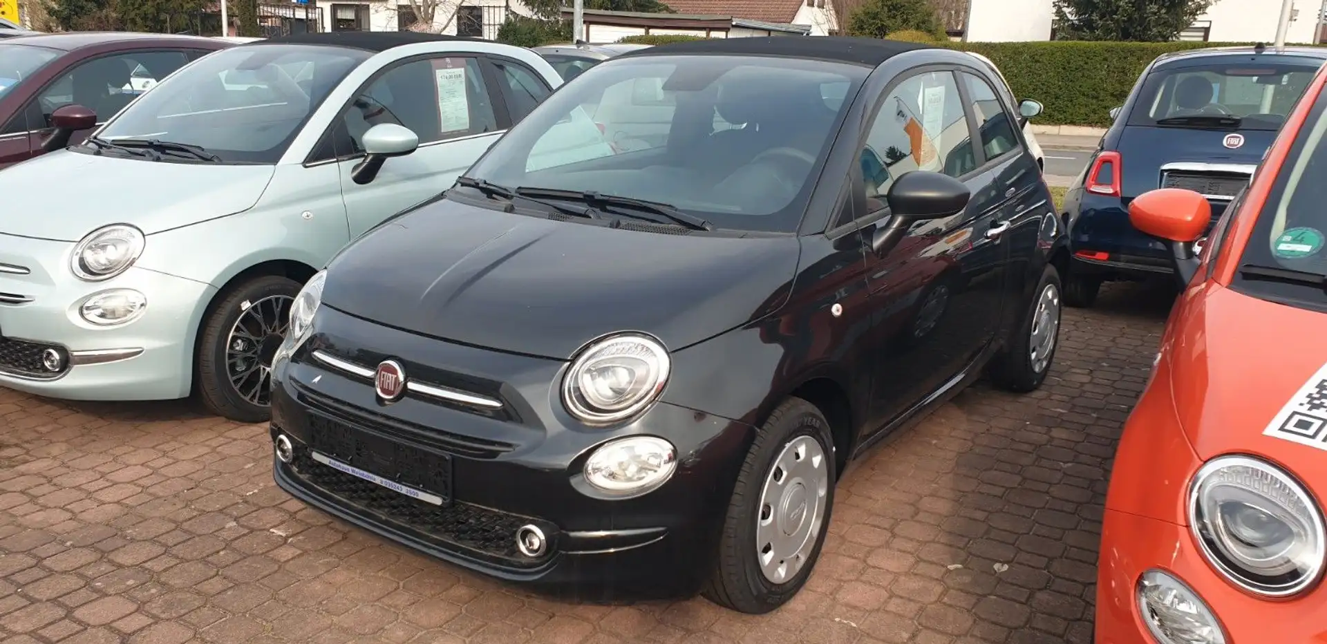 Fiat 500C 500 Cabrio-Navi-Klimaaut-PDC Schwarz - 1