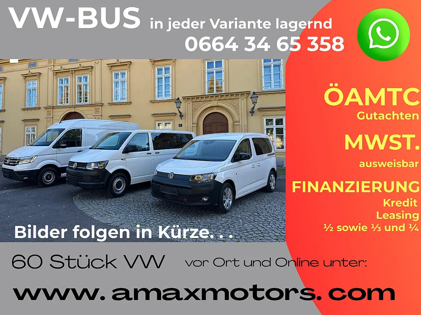 Volkswagen T6.1 Kombi T6.1 DoKa-Kombi KR Heckklappe, 3,2 ZGG, AHK, Rü... Weiß - 1